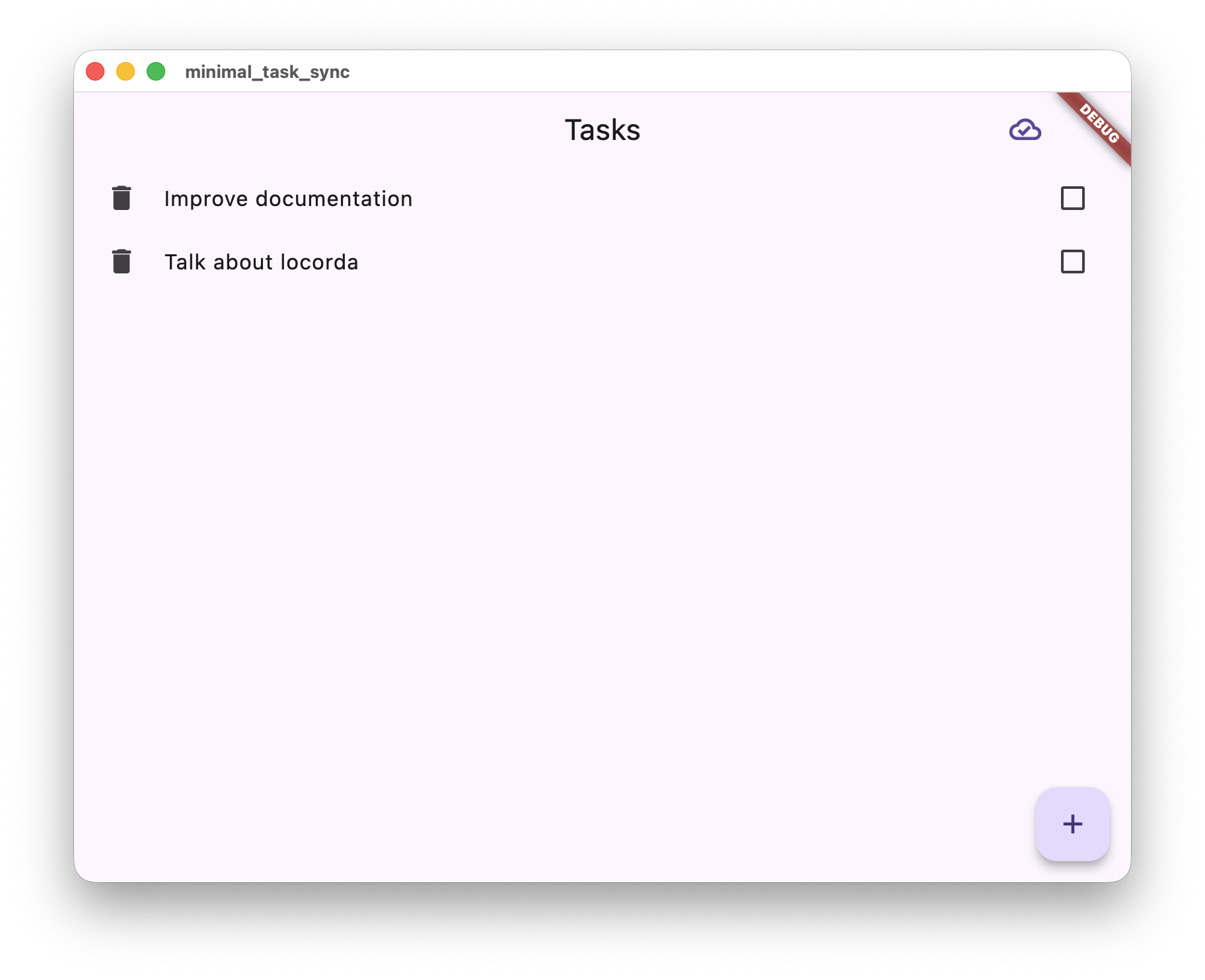 Successfully synced task list